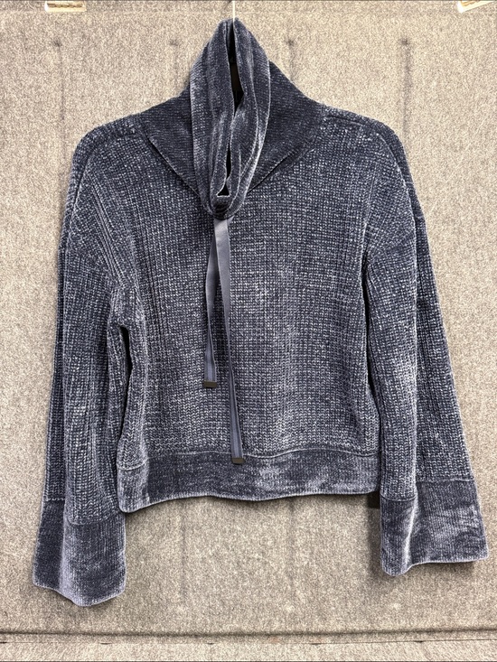 Prana Sweaters - Prana Women's Chenille Funnel Neck Sweater - Charcoal Blue